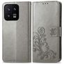 Mobigear Clover Xiaomi 13 Étui Portefeuille - Gris