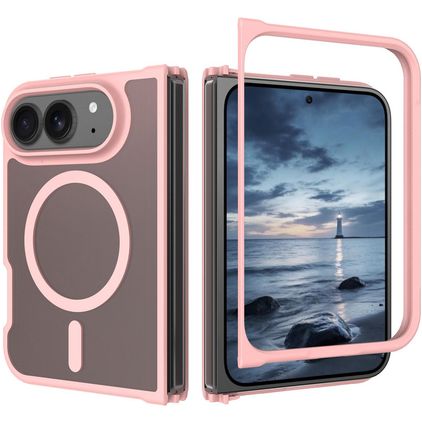 Mobigear Shockproof Coque iPhone Duo MagSafe Coque arrière Rigide - Rose