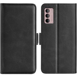 Mobigear Slim Magnet Housse Motorola Moto G42 Etui Porte-Monnaie - Noir