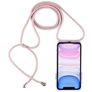 Mobigear Lanyard iPhone 11 Coque avec cordon en TPU Souple - Transparent / Rose doré