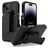 Mobigear Explorer Coque iPhone 14 Pro Coque arrière Rigide Anti-Chocs avec Support Amovible - Noir