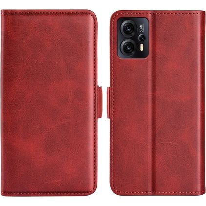 Mobigear Slim Magnet Housse Motorola Moto E13 Etui Porte-Monnaie - Rouge
