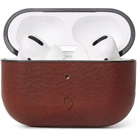 Decoded Aircase Pro Coque Apple AirPods 3 Coque en Cuir Véritable - Marron