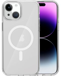Mobigear Crystal Coque Transparente iPhone 15 MagSafe Coque arrière Rigide - Transparent