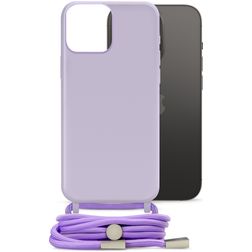 Mobilize Lanyard Gelly iPhone 14 Pro Coque avec cordon en TPU Souple - Pastel Purple