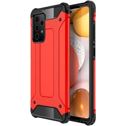 Mobigear Outdoor Coque Samsung Galaxy A52s 5G Coque arrière Rigide Anti-Chocs - Rouge