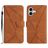 Mobigear Stitch iPhone 17 Étui Portefeuille - Marron