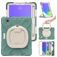 Mobigear RingGuard Coque iPad Mini 6 (2021) Coque arrière en Plastique rigide,Silicone + Porte-crayon + Bandoulière + Support Amovible - Vert