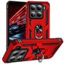 Mobigear Armor ring Coque Xiaomi 15 Coque arrière Rigide Anti-Chocs avec Anneau-Support - Rouge