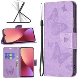 Mobigear Butterfly Housse Xiaomi 12 Etui Porte-Monnaie - Violet