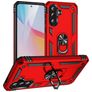Mobigear Armor ring Coque Samsung Galaxy A37 Coque arrière Rigide Anti-Chocs avec Anneau-Support - Rouge