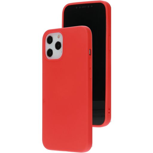 Mobiparts Coque iPhone 12 Pro Max Coque arrière en Silicone - Rouge
