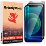 GrizzlyCoat Easy Fit AntiSpy iPhone 12 Mini Verre trempé Protection d'écran Confidentialité - Compatible Coque + Cadre d'installation