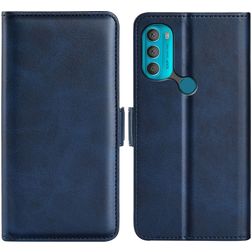 Mobigear Slim Magnet Motorola Moto G71 5G Étui Portefeuille - Bleu foncé