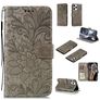 Mobigear Flowers Housse iPhone 12 Etui Porte-Monnaie - Gris