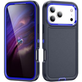 Mobigear Rugged Coque iPhone 17 Pro Coque arrière Rigide Anti-Chocs - Bleu