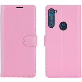 Mobigear Classic Housse Motorola One Fusion Plus Etui Porte-Monnaie - Rose
