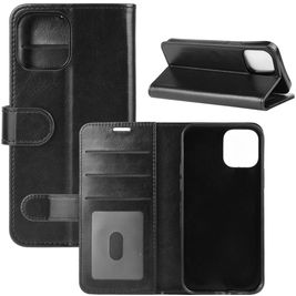 Mobigear Wallet Housse iPhone 12 Pro Etui Porte-Monnaie - Noir