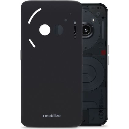Mobilize Rubber Gelly Coque Nothing Phone (2a) Coque arrière en TPU Souple - Matt Black