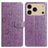 Mobigear Flowers Housse iPhone 17 Pro Etui Porte-Monnaie - Violet