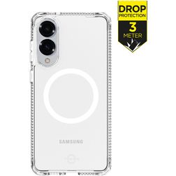 ITSKINS Level 2 HybridMagClear R Coque Transparente Samsung Galaxy S25 Edge MagSafe Coque arrière Rigide Anti-Chocs - Transparent