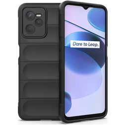 Mobigear Bumpy Coque Realme C35 Coque arrière en TPU Souple - Noir