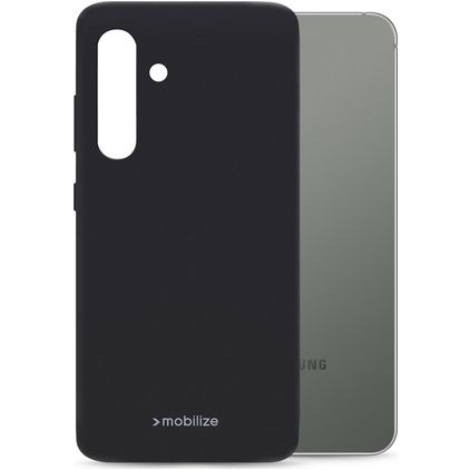 Mobilize Rubber Gelly Coque Samsung Galaxy S24 Plus Coque arrière en TPU Souple - Matt Black