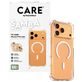 CARE by PanzerGlass Fashionable Coque Transparente iPhone 17 Pro Max MagSafe Coque arrière en Silicone - Transparent