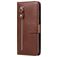 Mobigear Zipper Housse Huawei P40 Lite 5G Etui Porte-Monnaie - Marron