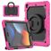 Mobigear RingGuard Coque iPad 9 (2021) Coque arrière en Plastique rigide,Silicone + Support Amovible - Magenta