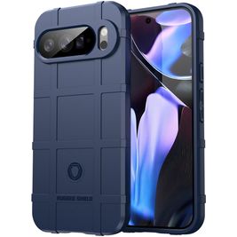 Mobigear Rugged Shield Coque Google Pixel 10 Pro XL Coque arrière en TPU Souple Anti-Chocs - Bleu