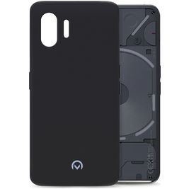 Mobilize Rubber Gelly Coque Nothing Phone (2) Coque arrière en TPU Souple - Matt Black