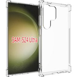 Mobigear Cushion Transparent Samsung Galaxy S24 Ultra TPU souple Coque arrière Antichoc - Transparent