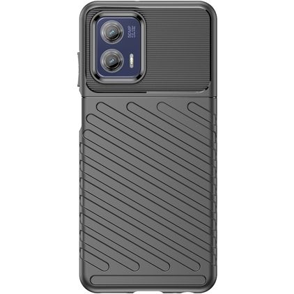 Mobigear Groove Coque Motorola Moto G73 5G Coque arrière en TPU Souple - Noir