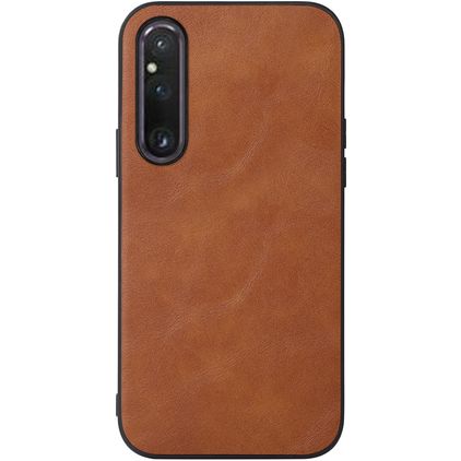 Mobigear Excellent Coque Sony Xperia 1 V Coque arrière Rigide - Marron
