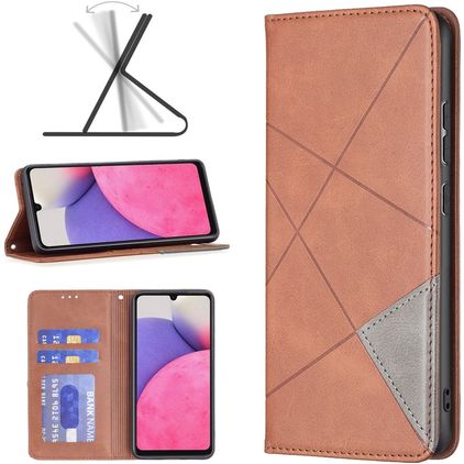 Mobigear Rhombus Slim Housse Samsung Galaxy A33 Etui - Marron