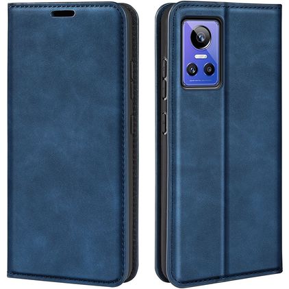 Mobigear Retro Slim Housse Realme GT Neo 3 Etui Porte-Monnaie - Bleu