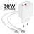 Mobiparts Wall Charger - Double USB / USB-C USB-C 1 mètre Power Delivery 30W 3A - Blanc