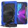 Mobigear SureGrip Xtreme Coque iPad Pro 12.9 Pouces (2020) Coque arrière en Plastique rigide,Silicone + Porte-crayon + Bandoulière + Support Amovible - Noir / Bleu