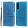 Mobigear Flowers Housse Samsung Galaxy S23 Etui Porte-Monnaie - Bleu
