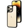 Mobiparts Rugged Clear Coque iPhone 14 Pro Max Coque arrière Rigide Anti-Chocs - Transparent / Noir
