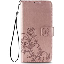Mobigear Clover Housse Samsung Galaxy A21s Etui Porte-Monnaie - Rose doré