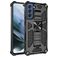 Mobigear Armor Stand Coque Samsung Galaxy S21 FE Coque arrière Rigide Anti-Chocs avec Support Amovible - Noir