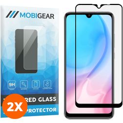 Mobigear Premium Xiaomi Redmi 9C Verre trempé Protection d'écran - Compatible Coque - Noir (Lot de 2)