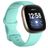 Mobigear Sport Dual Bracelet Silicone Fitbit Versa 3 Fermeture à clou et passant - Turquoise