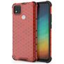 Mobigear Honeycomb Coque Xiaomi Redmi 9C Coque arrière Rigide Anti-Chocs - Rouge
