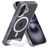 Mobiparts Hardcover Coque Transparente iPhone 16 MagSafe Coque arrière Rigide avec Support Amovible - Transparent