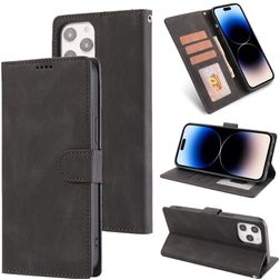 Mobigear Wallet Housse iPhone 14 Pro Max Etui Porte-Monnaie - Noir