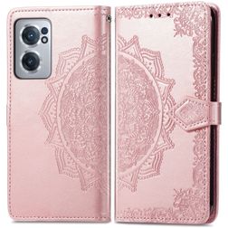 Mobigear Mandala Housse OnePlus Nord CE 2 Etui Porte-Monnaie - Rose doré