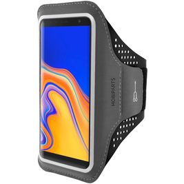 Mobiparts Comfort Fit Brassard Téléphone Samsung Galaxy J6 Plus Brassard Coque de Sport en Neoprène - Noir